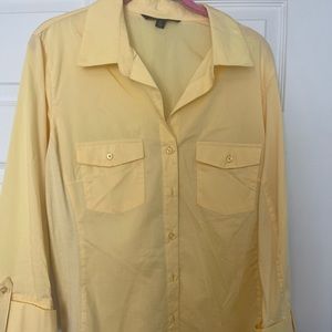 Zac & Rachel Ladies yellow blouse size L